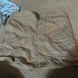 light brown cargo skirt